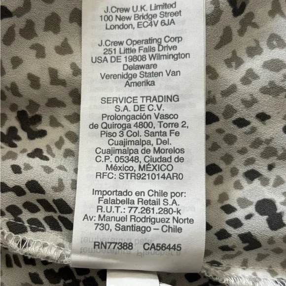 J. Crew Black, Gray and White Snakeskin Blouse Size L - Picture 11 of 11